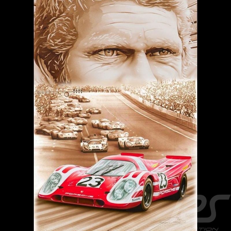 Poster Porsche 917 - Salzburg & Martini & Gulf - 24h Le Mans