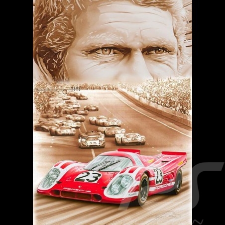Porsche 804 Grosser Preis von Frankreich reproduction d'une affiche originale de Erich Strenger