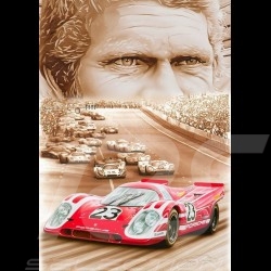 Porsche 804 Grosser Preis von Frankreich reproduction d'une affiche originale de Erich Strenger