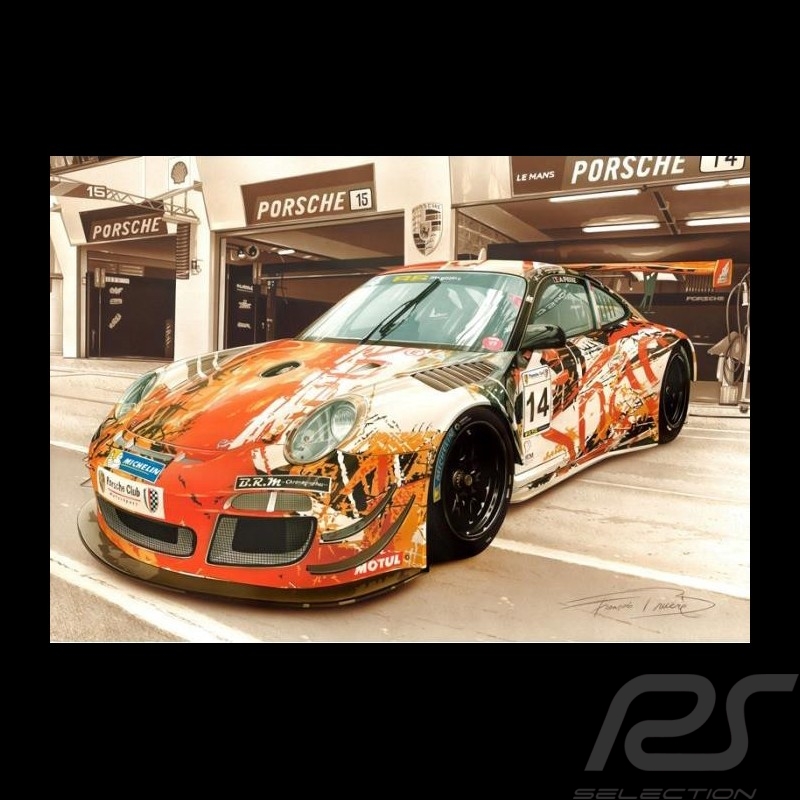 Poster Porsche 911 Type 991 Cup François Bruère - VA141 Poster Porsche 911 Type 991 Cup François Bruère - VA141