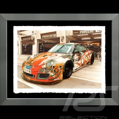 Porsche 804 Grosser Preis von Frankreich reproduction d'une affiche originale de Erich Strenger