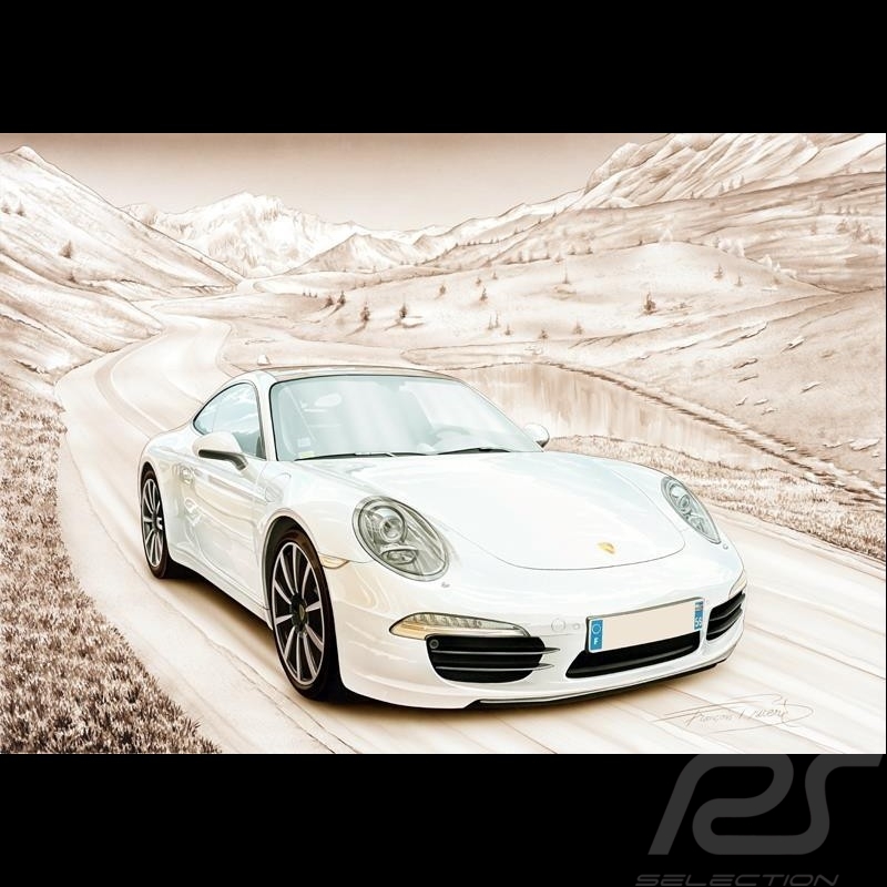 Porsche 804 Grosser Preis von Frankreich reproduction d'une affiche originale de Erich Strenger