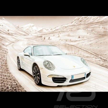 Porsche 804 Grosser Preis von Frankreich reproduction d'une affiche originale de Erich Strenger