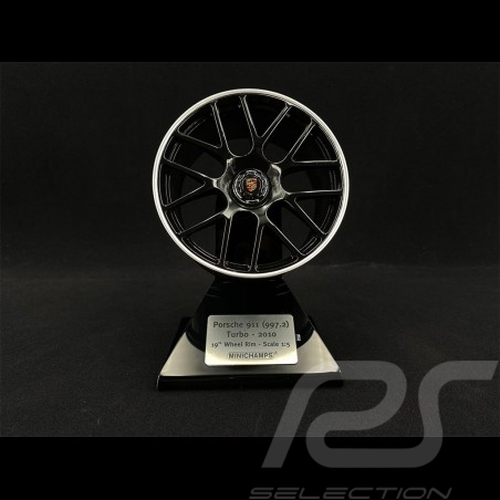 Jante wheel rim rähe Porsche 997.2 Turbo 2010 noir / argent 1/5 Minichamps 500601998