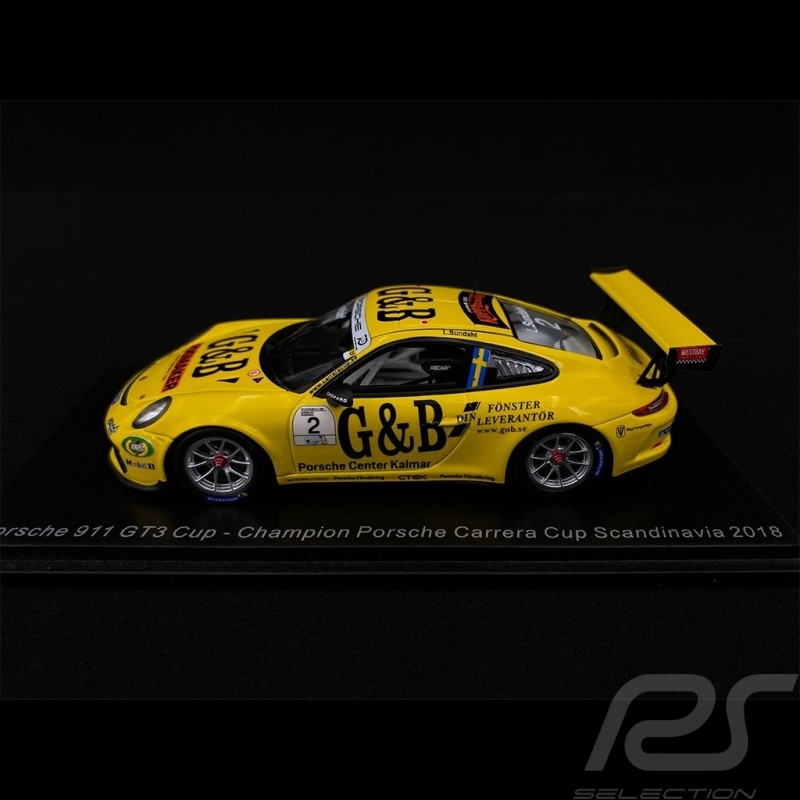 Porsche 911 GT3 Cup n° 2 Winner Carrera Cup Scandinavia 2018 1/43 Spark S8501