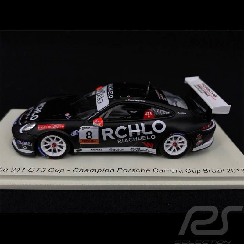 Porsche 911 GT3 Cup n° 8 Winner Carrera Cup Brazil 2018 1/43 Spark S8502
