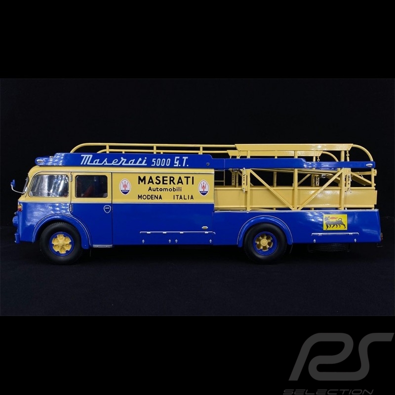 Fiat 642 RN2 Bartoletti Maserati 250F Renntransporter 1957 blau / gelb 1/18 CMR CMR141