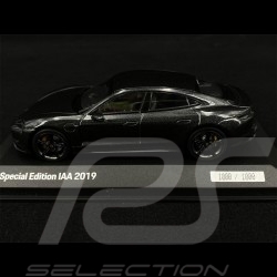 Copy n° 1000 / 1000 Porsche Taycan Turbo S IAA Frankfurt 2019 Volcano Grey 1/43 Minichamps WAP0208510LIAA