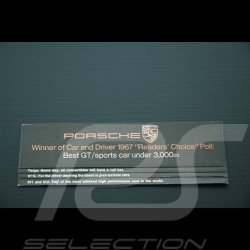 Brochure PORSCHE Coupe Targa 912/ 911/ 911L