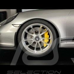 Porsche 911 R Type 991 2016 GT Silver with green stripes 1/8 Minichamps 800652001