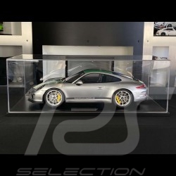 Porsche 911 R Type 991 2016 GT Silber mit grüne Streifen 1/8 Minichamps 800652001