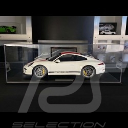 Porsche 911 R Type 991 2016 Blanc Pur white weiß Bandes Rouges 1/8 Minichamps 800652000