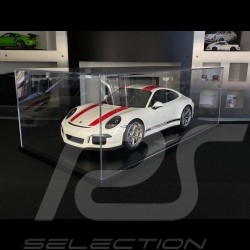 Porsche 911 R Type 991 2016 Reines Weiß mit rote Streifen 1/8 Minichamps 800652000