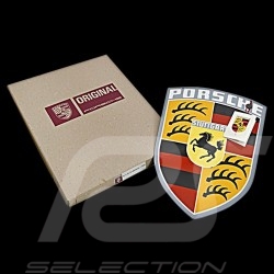 Plaque émaillée Porsche écusson original années 60 Vintage 45 x 38 cm 64470100710 Crest Enamel plate Emailleschild 