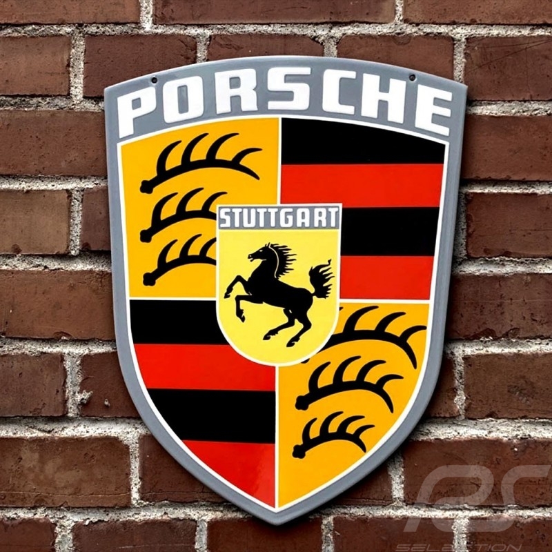 Porsche Enamel plate Vintage Porsche Crest 45 x 38 cm 64470100710