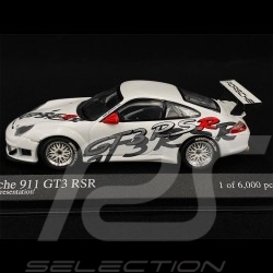Porsche 911 GT3 RSR Type 996 Présentation 2003 Blanc white weiß 1/43 Minichamps 400036400