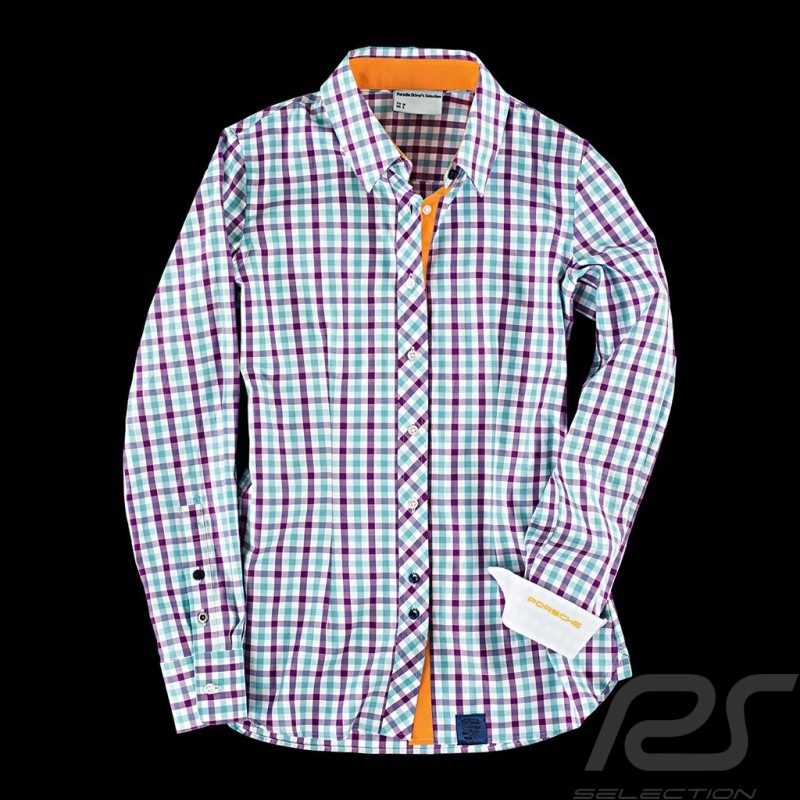 Porsche Shirt Metropolitan Collection Blue / Violet / Orange WAP961F - women