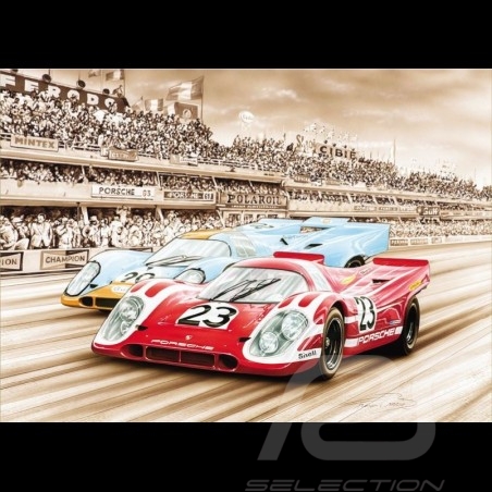 Porsche 804 Grosser Preis von Frankreich reproduction d'une affiche originale de Erich Strenger