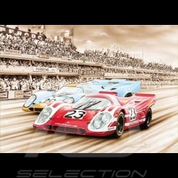 Porsche 804 Grosser Preis von Frankreich reproduction d'une affiche originale de Erich Strenger