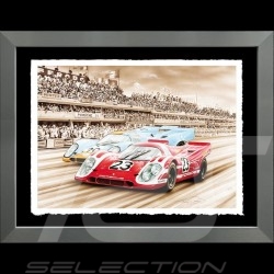 Porsche 804 Grosser Preis von Frankreich reproduction d'une affiche originale de Erich Strenger