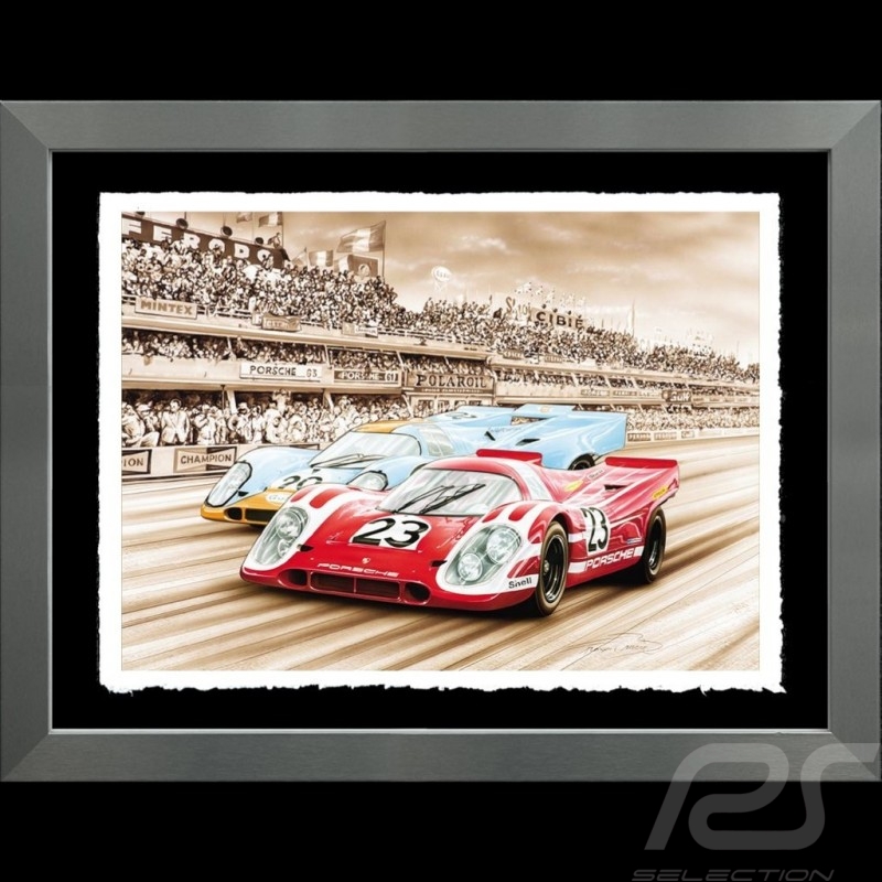 Porsche 804 Grosser Preis von Frankreich reproduction d'une affiche originale de Erich Strenger