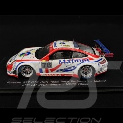 Porsche 911 GT3 RSR Type 997 n° 76 Klassensieger 24h Le Mans 2007 1/43 Spark S1903