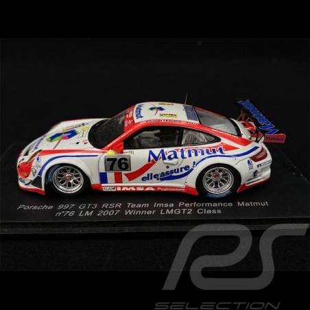 Porsche 911 GT3 RSR Type 997 n° 76 Class winner 24h Le Mans 2007 1/43 Spark S1903