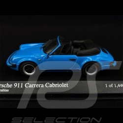 Porsche 911 Carrera Cabriolet 1983 Riviera Blue 1/43 Minichamps 430062036