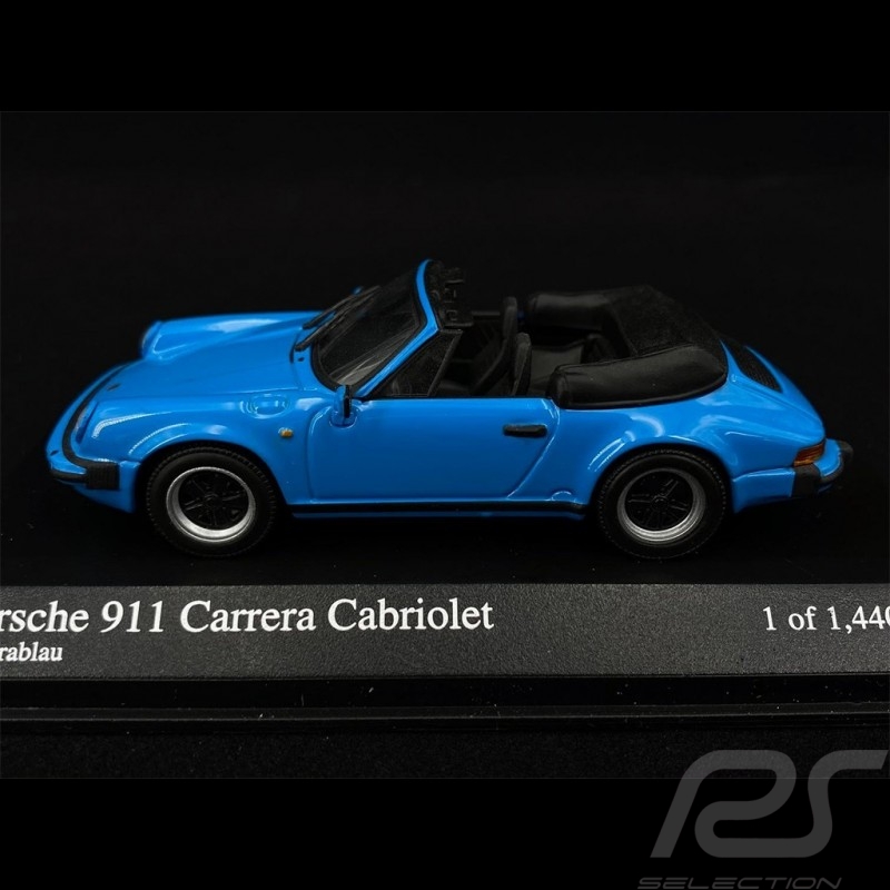 Porsche 911 Carrera Cabriolet 1983 bleu blue blau Riviera 1/43 Minichamps 430062036