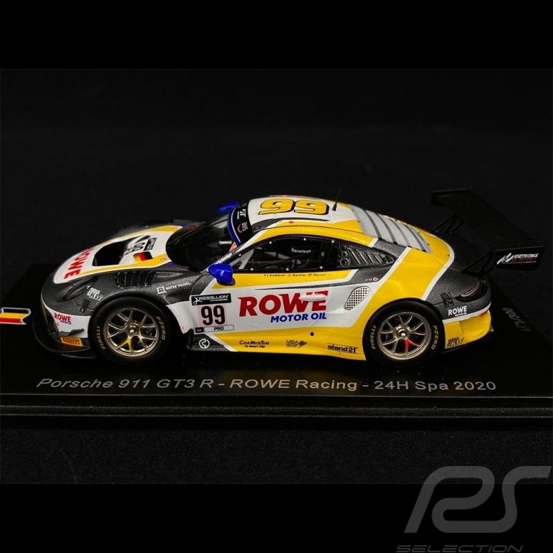 Porsche 911 GT3 R n° 99 Rowe Racing 24h Spa 2020 1/43 Spark SB392