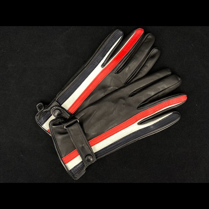 Gants de Conduite Homme Racing Cuir noir et rouge Glove Story