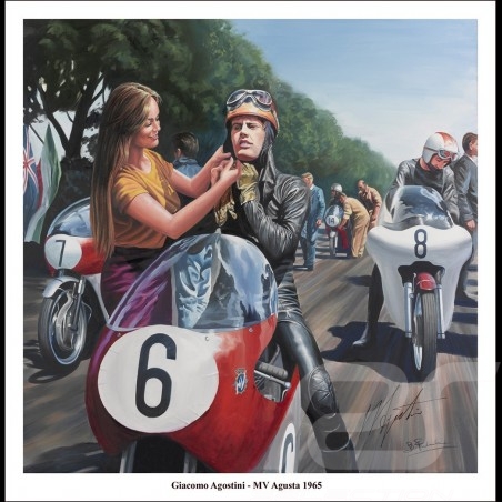 Affiche Porsche 550 James Dean Cary Grant dessin original de Benjamin Freudenthal