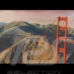 Poster Lockheed Constellation San Francisco original drawing by Benjamin Freudenthal