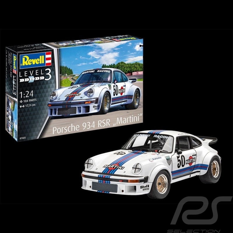 Kit Montage Porsche 934 RSR Martini 1977 1/16 Revell 07685 Kit Montage Porsche 934 RSR Martini 1977 1/16 Revell 07685