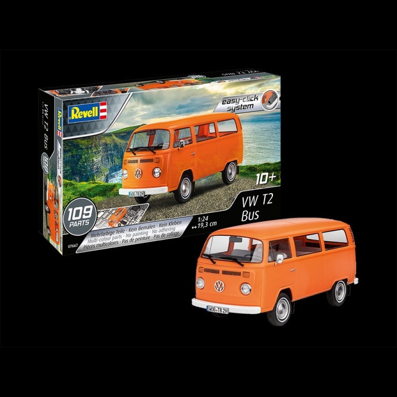 VW T2 Bus Modellbausatz 1/24 Revell - Orange Kult-Bus Von 1967-1979