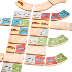 Jeu de dominos Porsche en bois multicolores WAP0400030NDOM