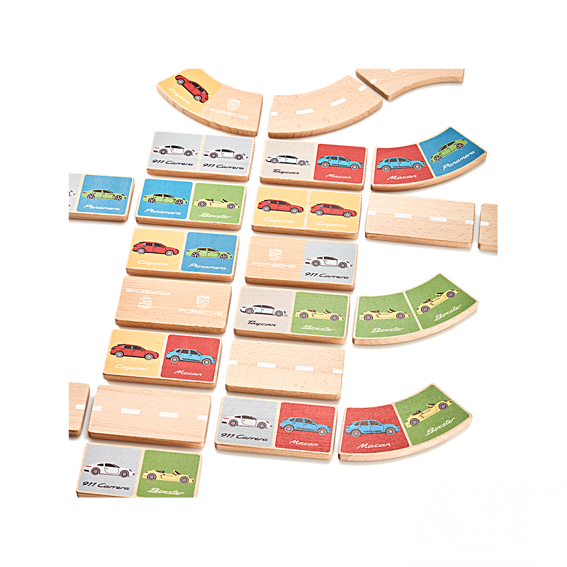 Jeu de dominos Porsche en bois multicolores WAP0400030NDOM
