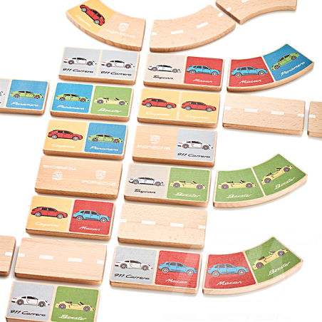 Jeu de dominos Porsche en bois multicolores WAP0400030NDOM