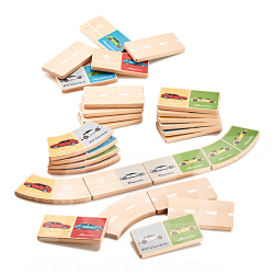 Jeu de dominos Porsche en bois multicolores WAP0400030NDOM