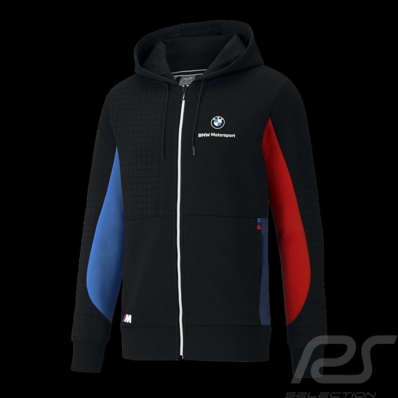 Veste BMW M Motorsport Puma Softshell Sweatshirt Hoodie Noir / Bleu / Rouge - homme Jacket Jacke