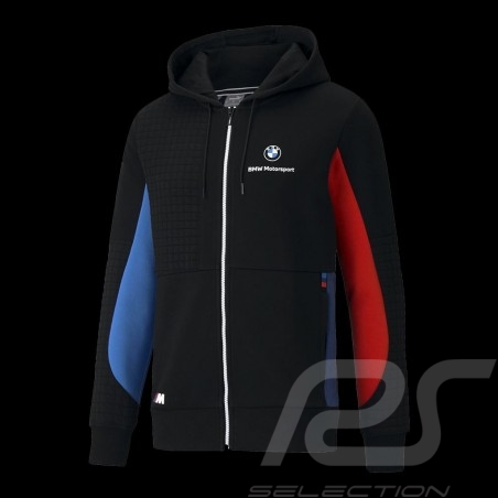 Veste BMW M Motorsport Puma Softshell Sweatshirt Hoodie Noir / Bleu / Rouge - homme Jacket Jacke