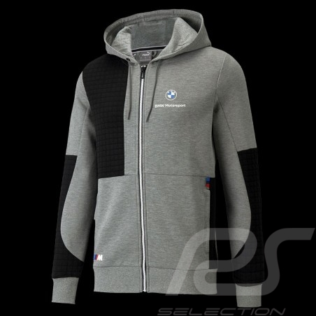 BMW M Motorsport Jacke by Puma Softshell Sweatshirt Hoodie Grau / Schwarz - Herren