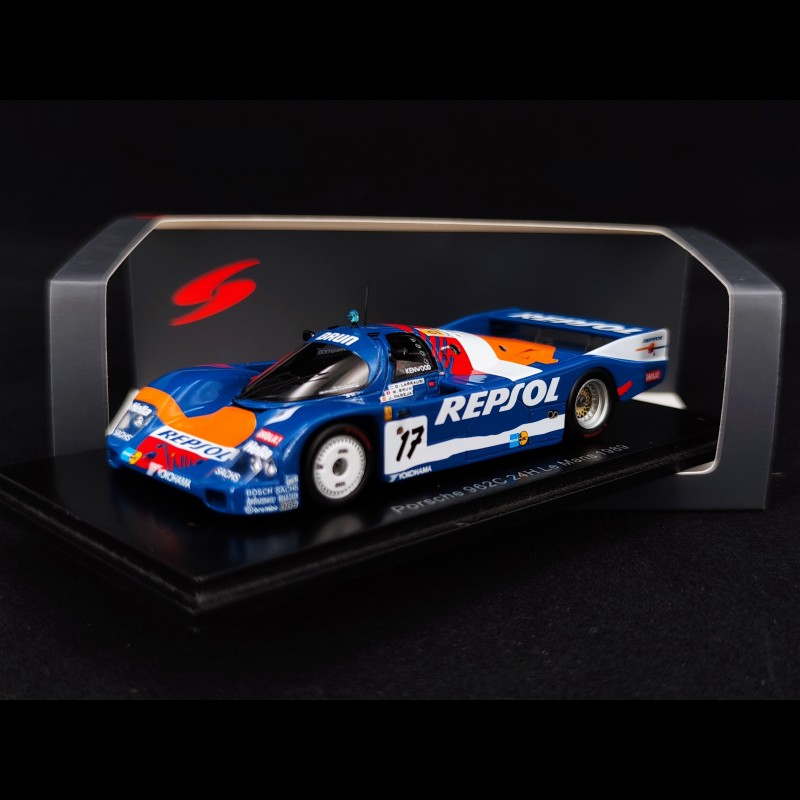 Miniature Spark S9875 - Porsche 962C N°17 Des 24H Du Mans 1989 - 1/43, Avec Présentoir