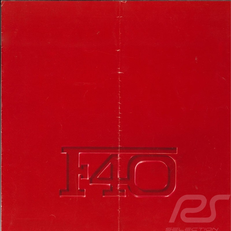 Brochure Ferrari F40 09/1987 en Italien Anglais Français Allemand ﻿20M/9/87