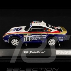 Porsche 959 n° 186 Vainqueur Winner Sieger Rallye Paris - Dakar 1986  Rothmans 1/43 Spark WAP0209590NRLL