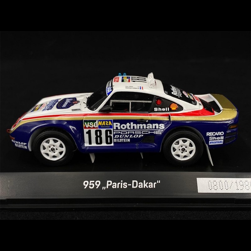Porsche 959 n° 186 Sieger Rallye Paris - Dakar 1986 Rothmans 1/43 Spark ...