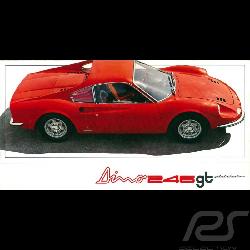 Brochure Ferrari Dino 246 GT 1969 en Italien Anglais Français ﻿N29/69