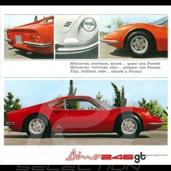 Brochure Ferrari Dino 246 GT 1969 en Italien Anglais Français ﻿N29/69