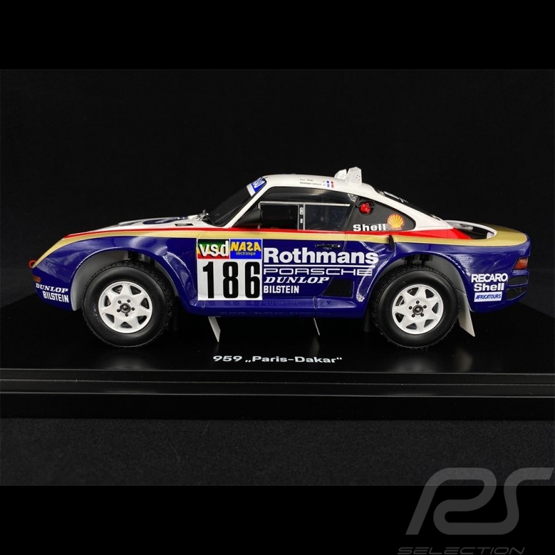 Porsche 959 n° 186 Sieger Rallye Paris - Dakar 1986 Rothmans 1/18 Spark WAP0219590NRLL Porsche 959 n° 186 Sieger Rallye Paris - Dakar 1986 Rothmans 1/18 Spark WAP0219590NRLL
