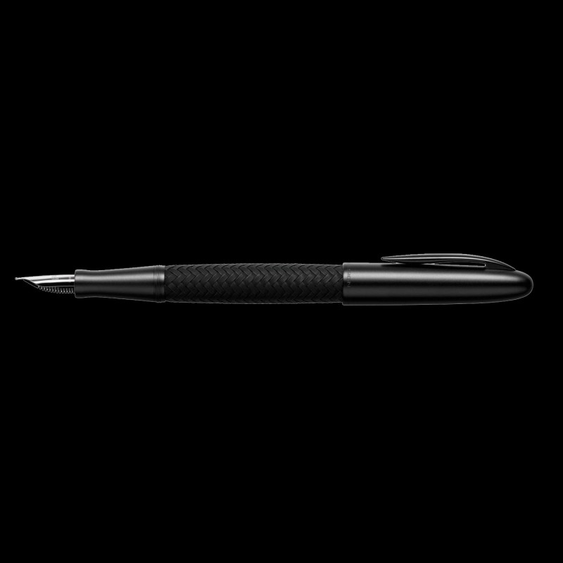 Porsche Design Füllfederhalter 'Tec Flex' – Gewebter Edelstahlschaft, Feder B, In Geschenkbox